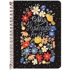 Bíblia Ilustrada Anote NVT Capa dura espiral "Flores para você"